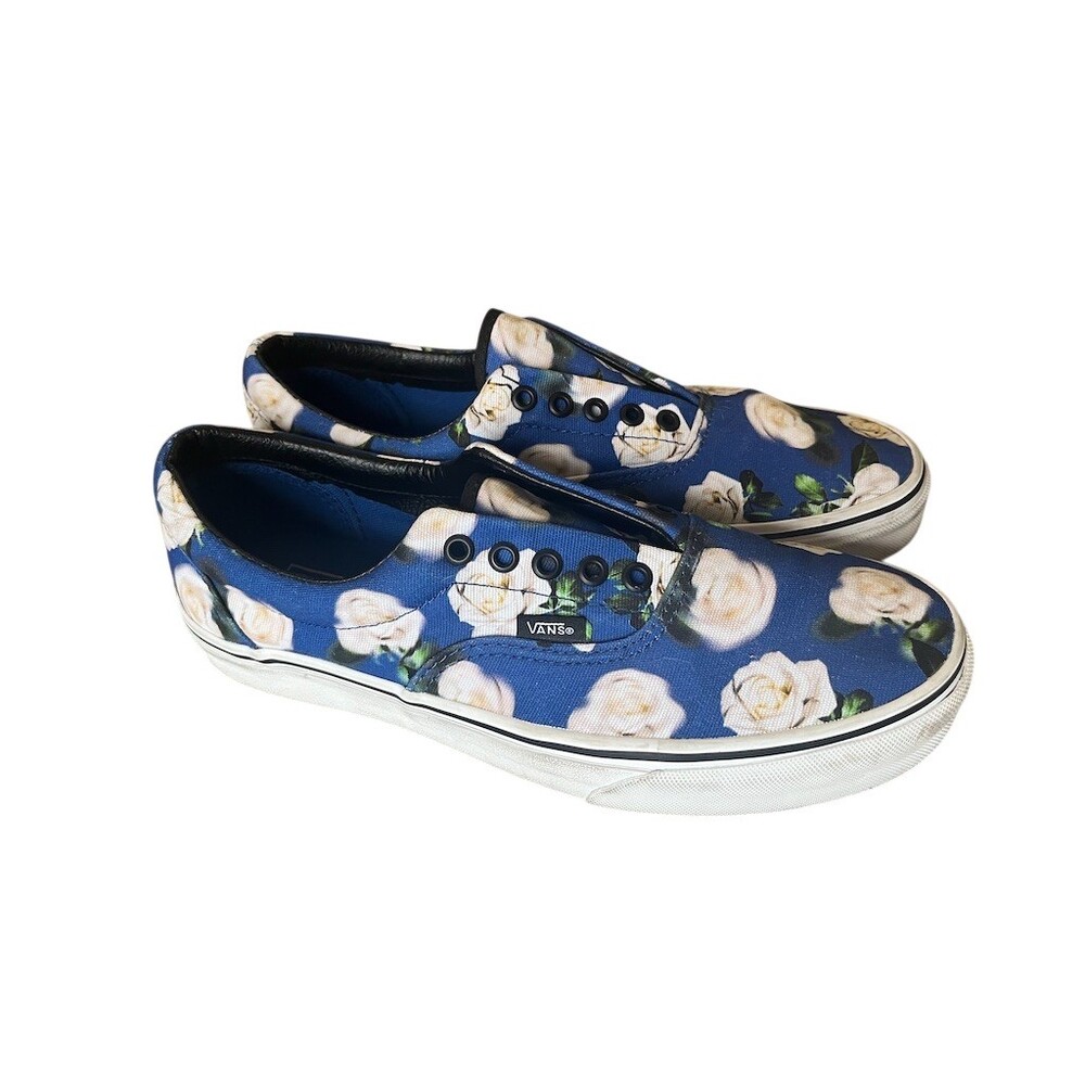 Vans Era Sneakers Unisex Adults Size 10 Lapis Blue Romantic Floral Skate